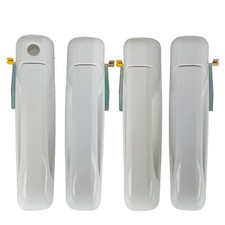 Set of 4 Bright White Door Handles For Dodge Ram 1500 2500 3500 2012-2018 picture