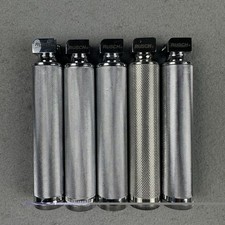 Rusch Standard Conventional Laryngoscope Handle Lot of 5 Cross Cut Finish Tested picture
