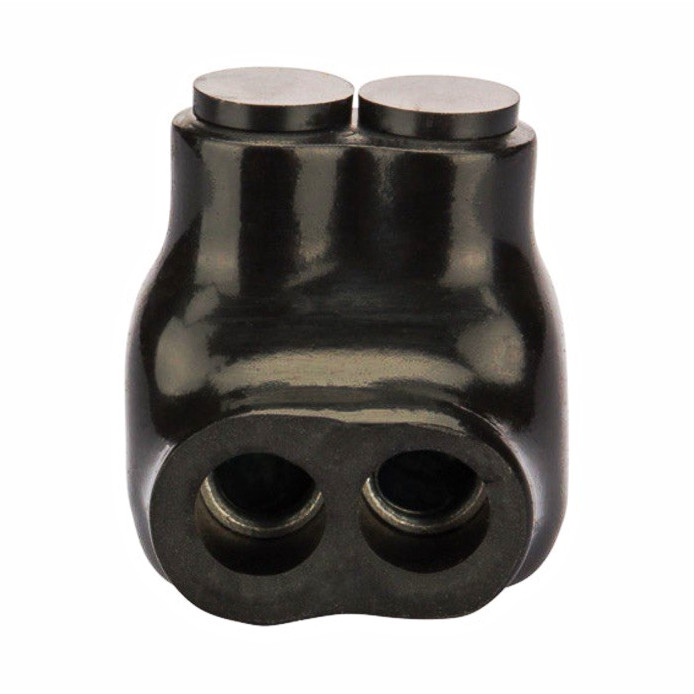 Polaris IT-4 2-Port Wire Connector 4-14 AWG Black Screw Term Aluminum (12ct)