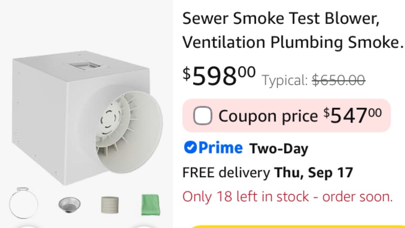 Zelvoro YMJ001 Sewer Smoke Test Blower 