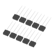 30Pcs DIP Mounted Miniature Square Slow Blow Micro Fuse T1.6A 1.6A 250V Black picture
