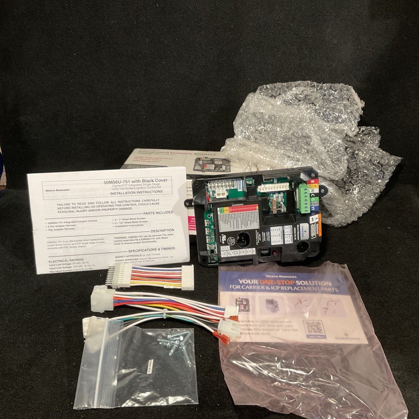 NEW WHITE RODGERS EMERSON 50M56U-751 CARRIER INTEGRATED FURNACE CONTROL . S1