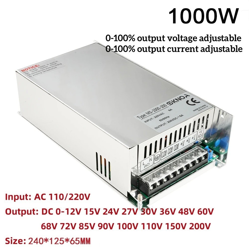 1000W Adjustable Switching Power Supply 0-150V AC110/220V to DC 12-150V LED