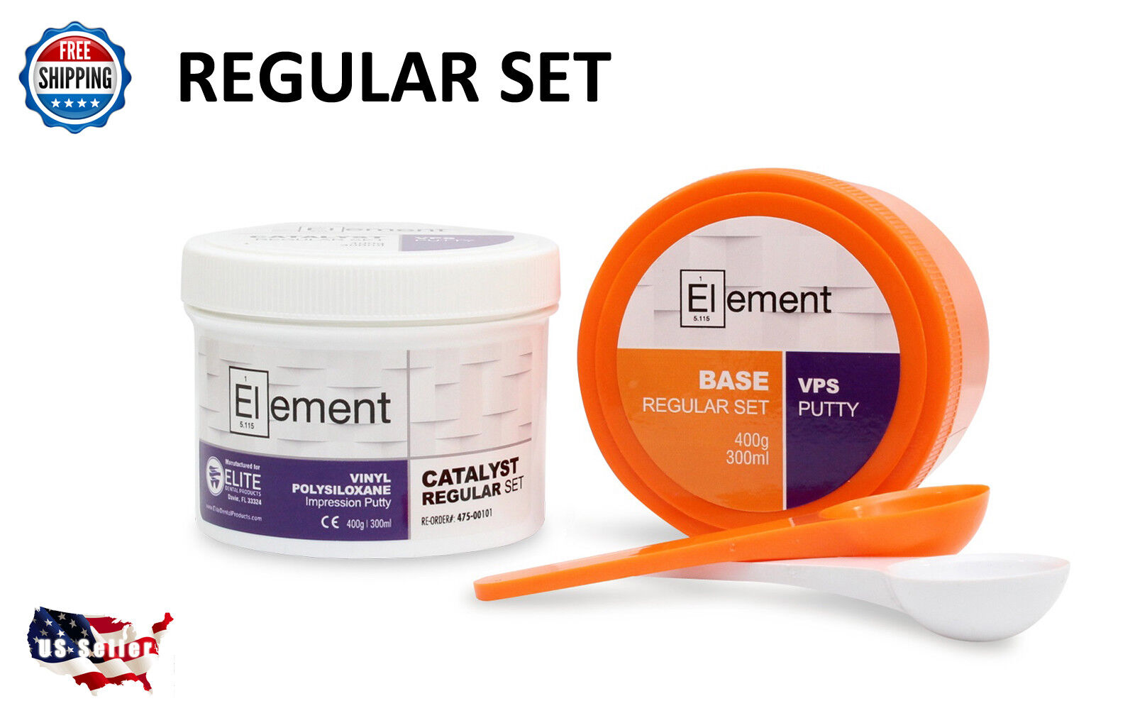 ELEMENT PUTTY REG Set VPS PVS Dental Impression 300 ML CATALYST ONLY - NO BOX