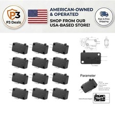 16A SPDT Push Button Micro Limit Switch - 125V/250V, 12-Pack for Versatile Use picture