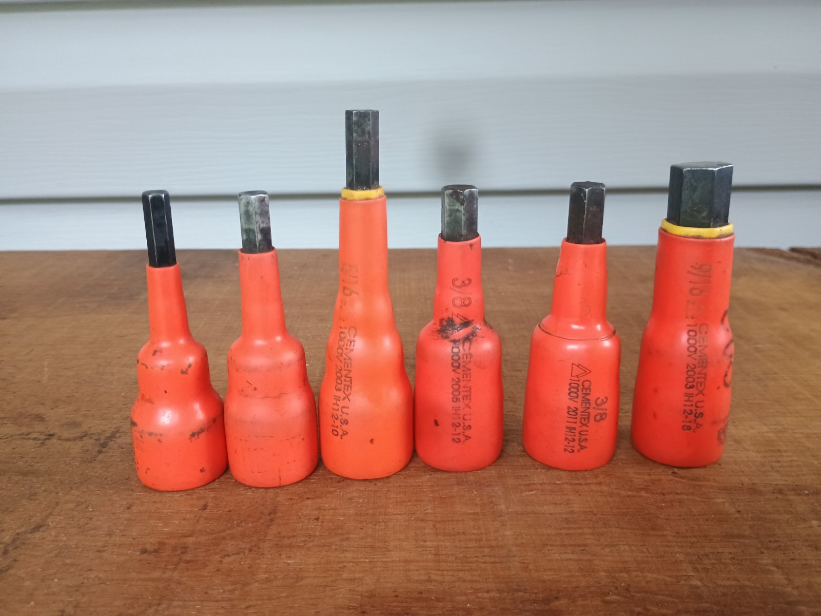 Cementex 6pc Hex 1/4,5/16(2), 3/8(2),9/16 Insulated Socket Set, 1/2