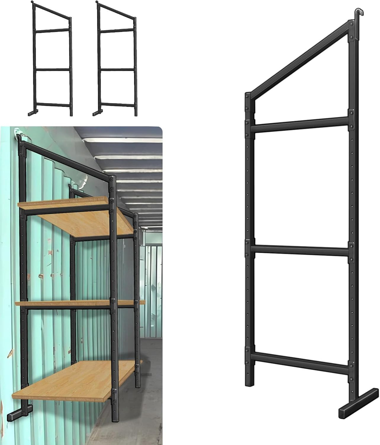 3 Pack Heavy-Duty Shipping Container Shelves with 57