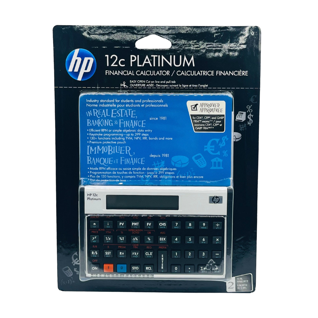 HP 12C PLATINUM Financial Calculator - NEW in Package - CFP/CFA Approved
