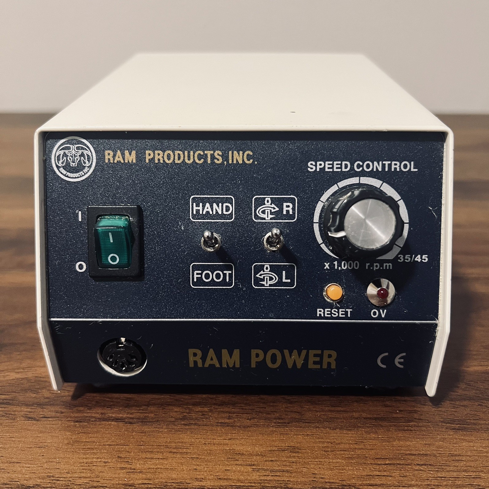 RAM Products Ram Power 35/45 Control Box Dental Jewelry Micromotor Powers On
