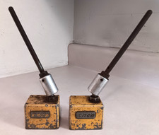 LOT OF 2 VINTAGE ENCO MAGNETIC BASE DIAL INDICATOR HOLDER MACHINIST TOOL picture