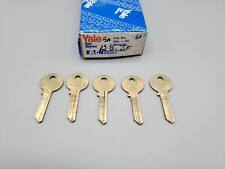 5x Yale RN12 1/2 Key Blanks JE Keyway Nickel Silver 6 Pin NOS picture