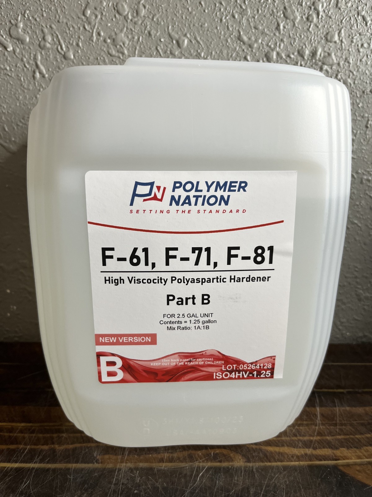 Polymer Nation Polyaspartic Hardener Part B High Viscosity F-61 F-71 F-81 