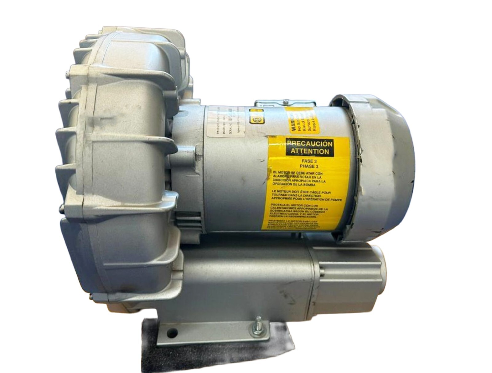 Pentair Sweetwater Regenerative Blowers 220Vac 3 Phase, Model S43-C