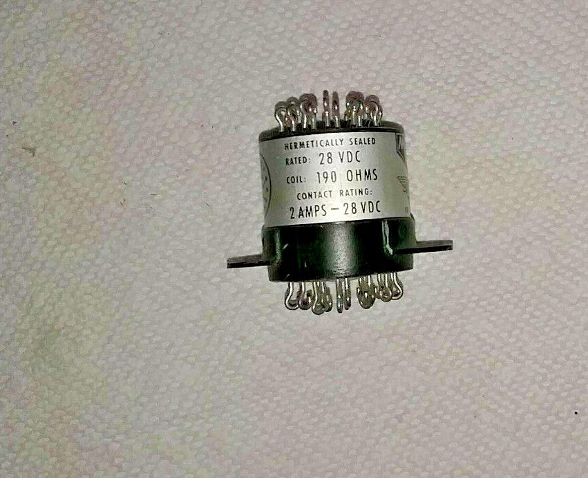 Relay 12 pole double throw 2 amp 28 Volt DC coil Micropoise Part # 646-6100 Relay 12 pole double throw 2 amp 28 Volt DC coil Micropoise Part # 646-6100