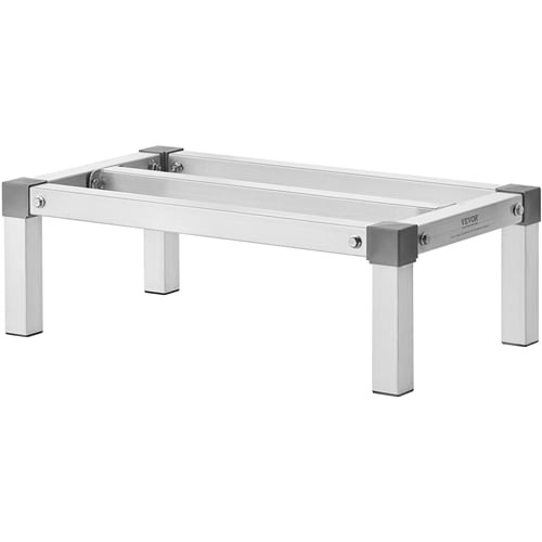 Aluminum Dunnage Rack, 24” x 14” Commercial Food Floor Rack, 8” Off the Floor, 1