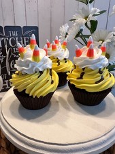 DEZICAKES Fake Candy Corn Cupcakes Set of 3 picture
