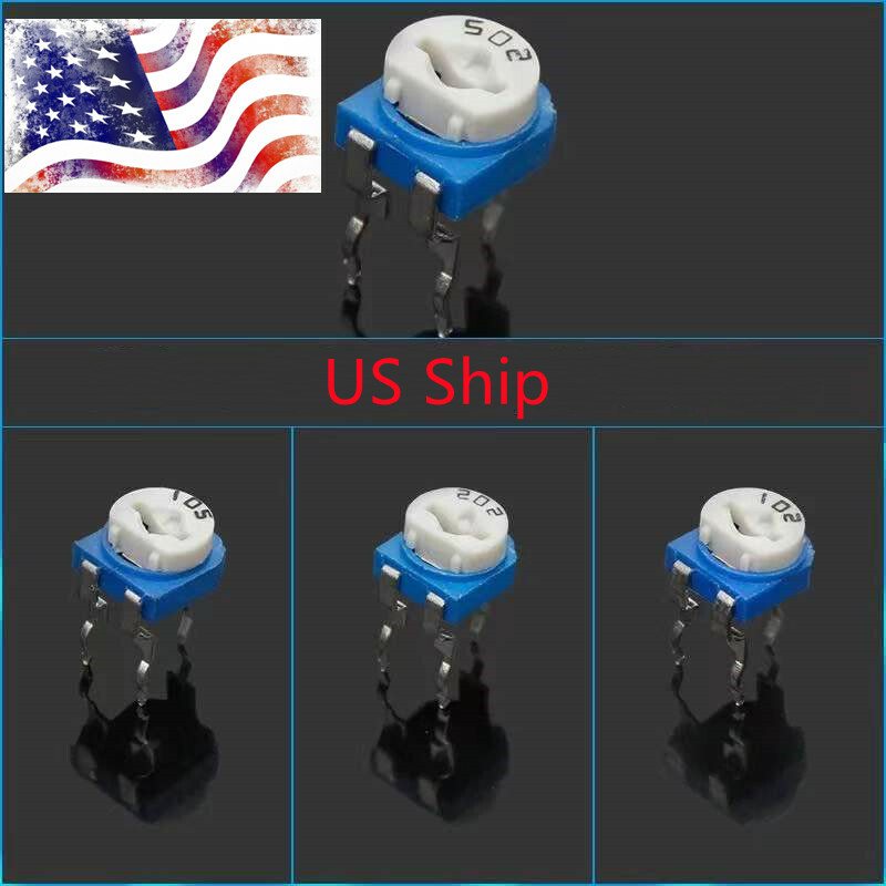 5pcs RM065 Trimpot Potentiometer Variable Resistor 100 Ohm-1M Ohm Select Value