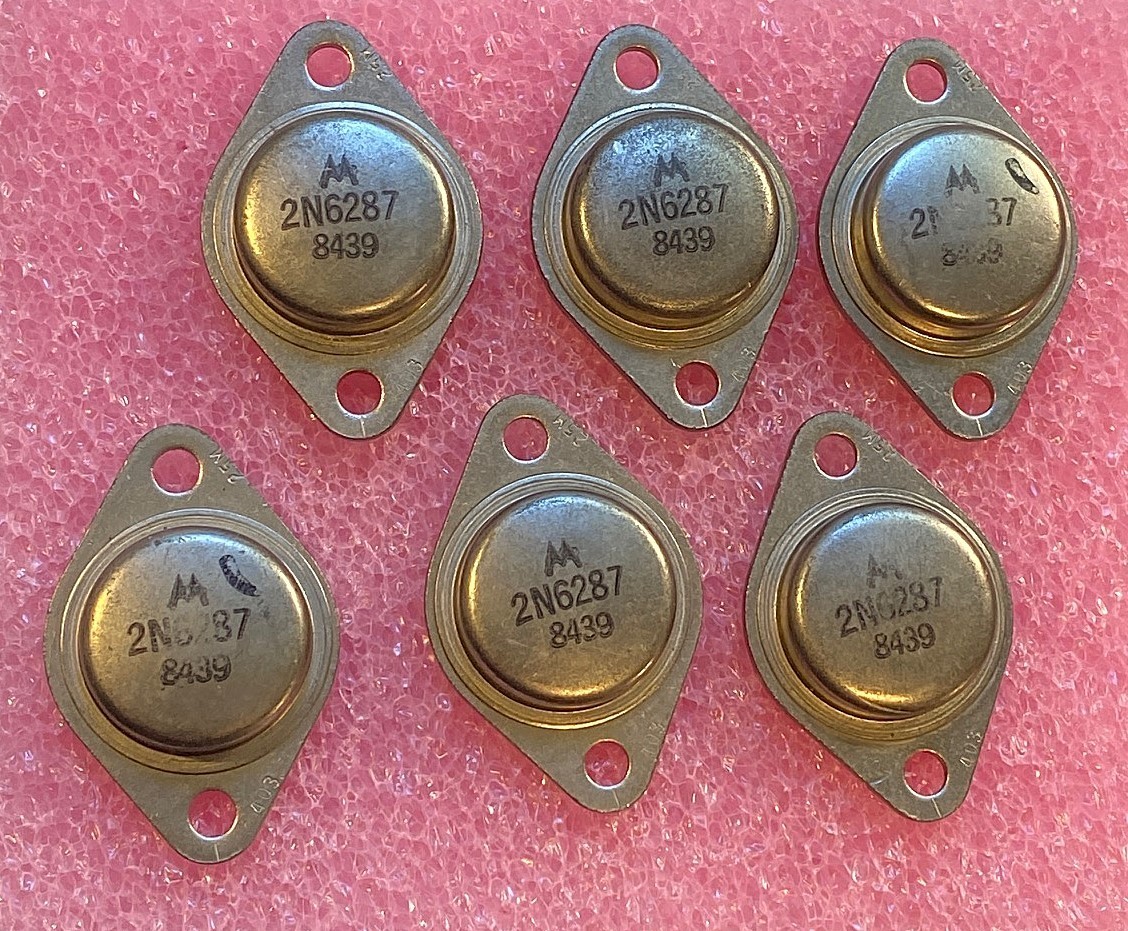 New Old Stock 2N6287 Motorola Transistor 6 pieces