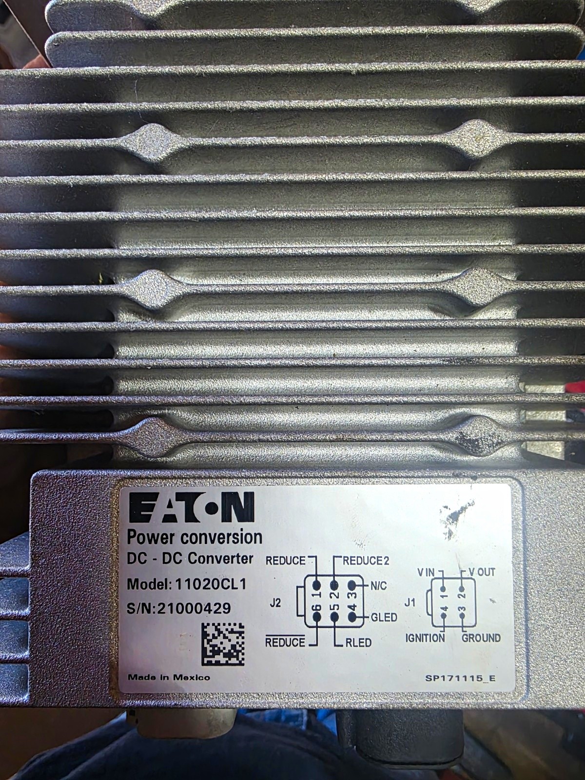 Eaton 11020CL1 DC-DC Converter 12V to 24V 20A 480W Isolated Chassis