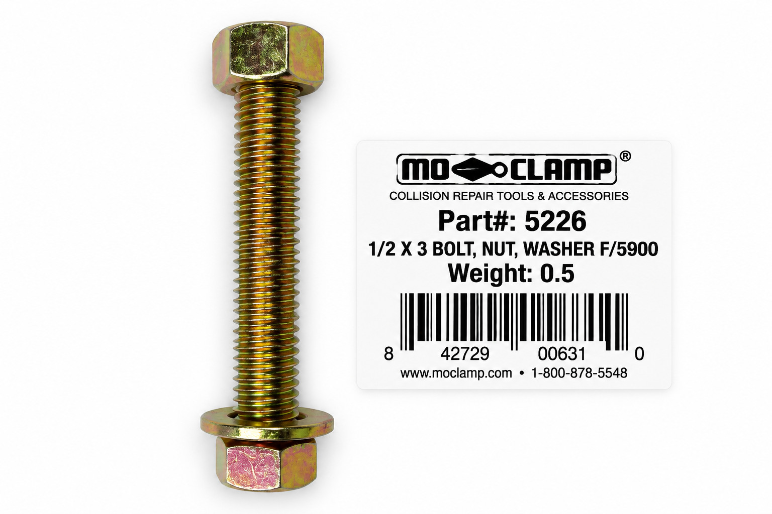Mo-Clamp 5226 1/2 X 3 Bolt Nut Washer for 5900 Clamp MOC5226 MCL5226 PU5226