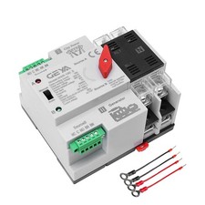 GEYA Mini ATS Automatic Transfer Switch Electrical 2P-100A-110VAC, Black  picture