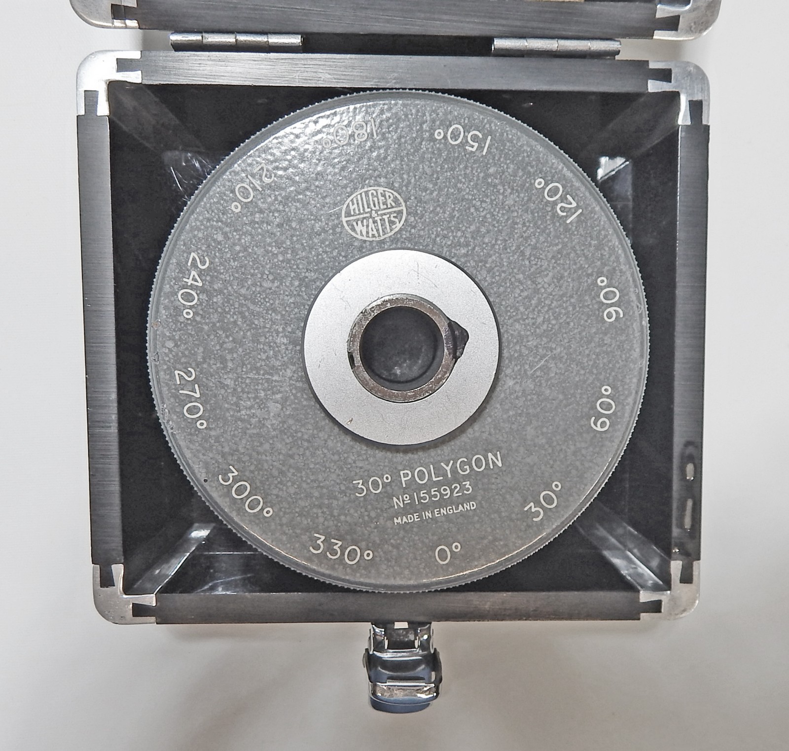 Vintage Rare Hilger & Watts 30° Optical Polygon Mirror #155923 – w/ Custom Case Vintage Rare Hilger & Watts 30° Optical Polygon Mirror #155923 – w/ Custom Case