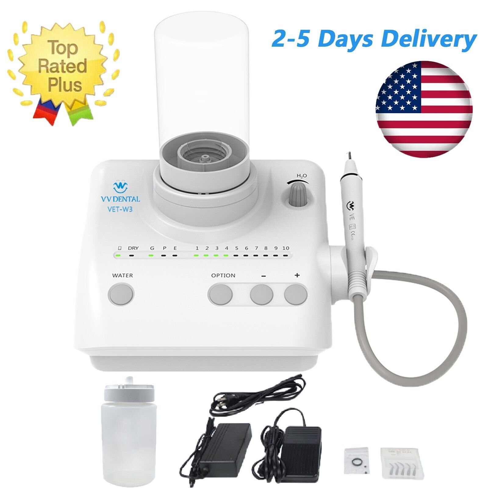 Dental Ultrasonic Piezo Scaler 2 Bottles Fits EMS Cavitron Woodpecker Handpiece