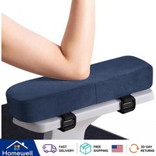 Thick Memory Foam Armrest Pads in Navy - Non-Slip & Washable Cushion Set picture