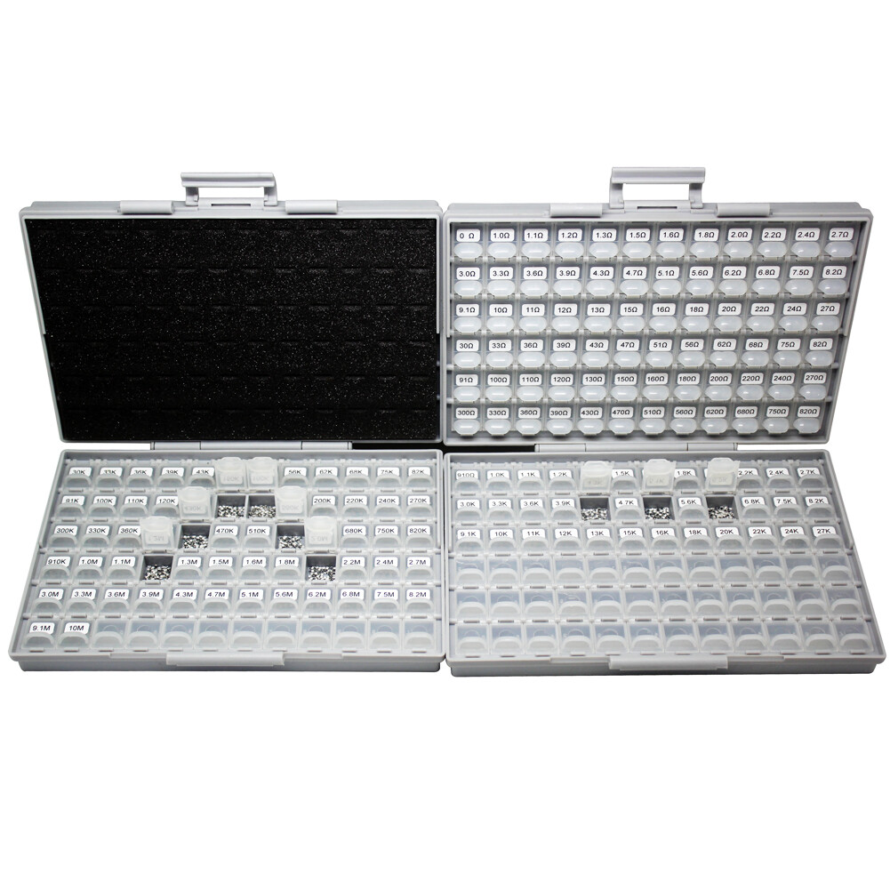 AideTek 0603 Size SMD SMT 170 Values 100pc/value 5% Surface Mount Resistor kit AideTek 0603 Size SMD SMT 170 Values 100pc/value 5% Surface Mount Resistor kit