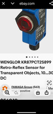 wenglor KR87PCT2S899 Retro-Reflex Sensor DC Digital SPST Connector Panel picture