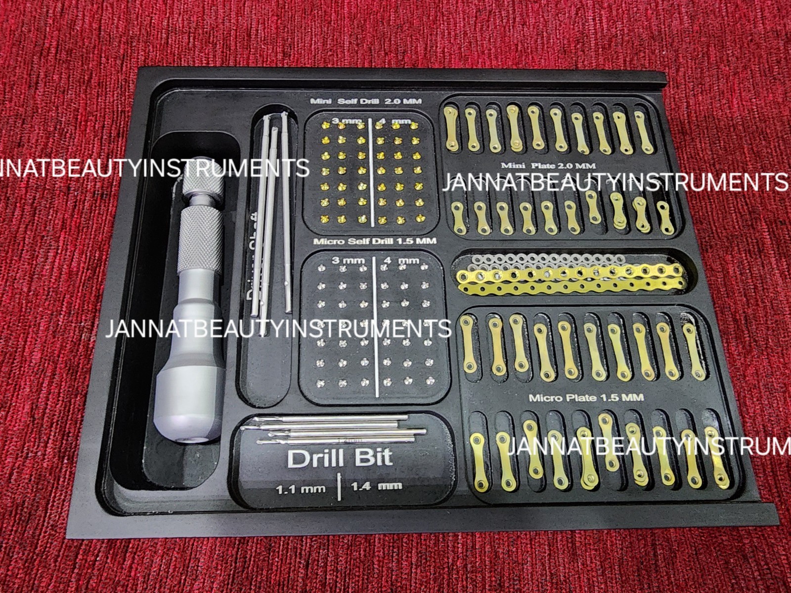 Dental Mandible Matrix Maxillofacial 1.5,2.0 Micro Mini TitaniumSystem 