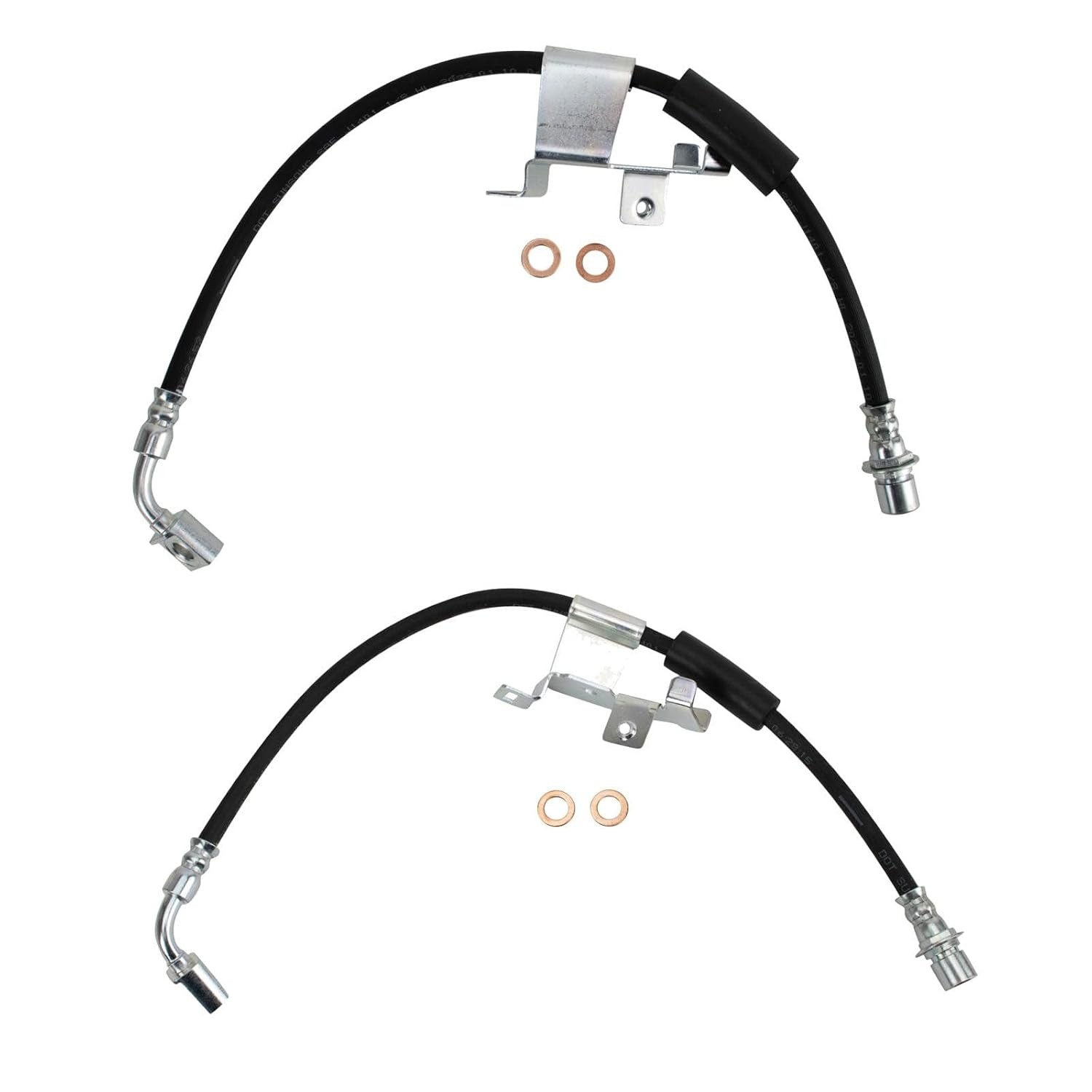 TRQ Front Driver & Passenger Side Brake Hose Set