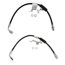 TRQ Front Driver & Passenger Side Brake Hose Set picture