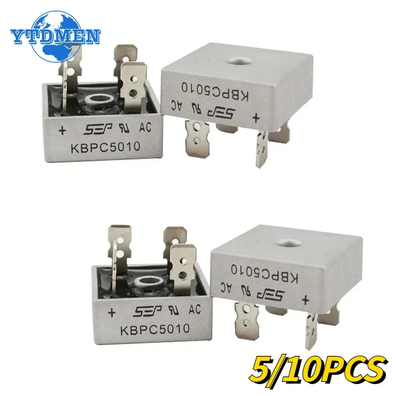 5/10PC Diode Bridge Rectifier KBPC5010 50A 1000V Power Rectifier Diode KBPC 5010 5/10PC Diode Bridge Rectifier KBPC5010 50A 1000V Power Rectifier Diode KBPC 5010