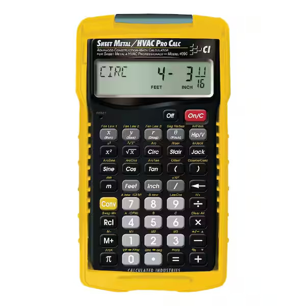 Sheet Metal/HVAC Pro Calc Calculator