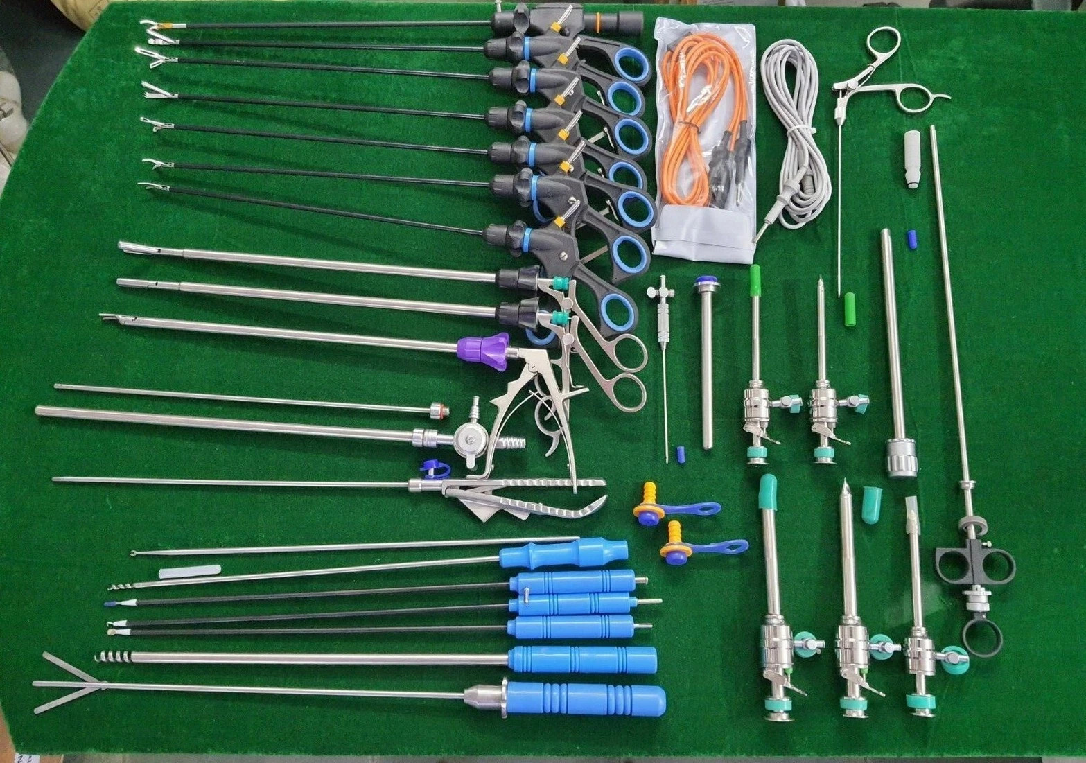 34pc Laparoscopic Surgery Set 5x330mm Laparoscopy Endoscopy Surgical Instruments