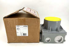 New Hubbell CFBS1R4CFB Concrete Floor Box S1R FB 4 Cast Iron Floor Box 4