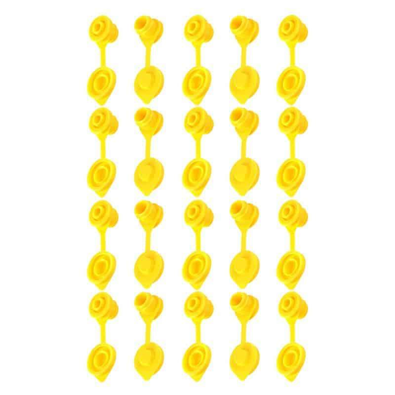 20 UNITS NEW YELLOW AFTERMARKET REPLACEMENT BLACK VENT CAPS 20 UNITS NEW YELLOW AFTERMARKET REPLACEMENT BLACK VENT CAPS