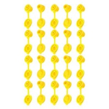 20 UNITS NEW YELLOW AFTERMARKET REPLACEMENT BLACK VENT CAPS picture