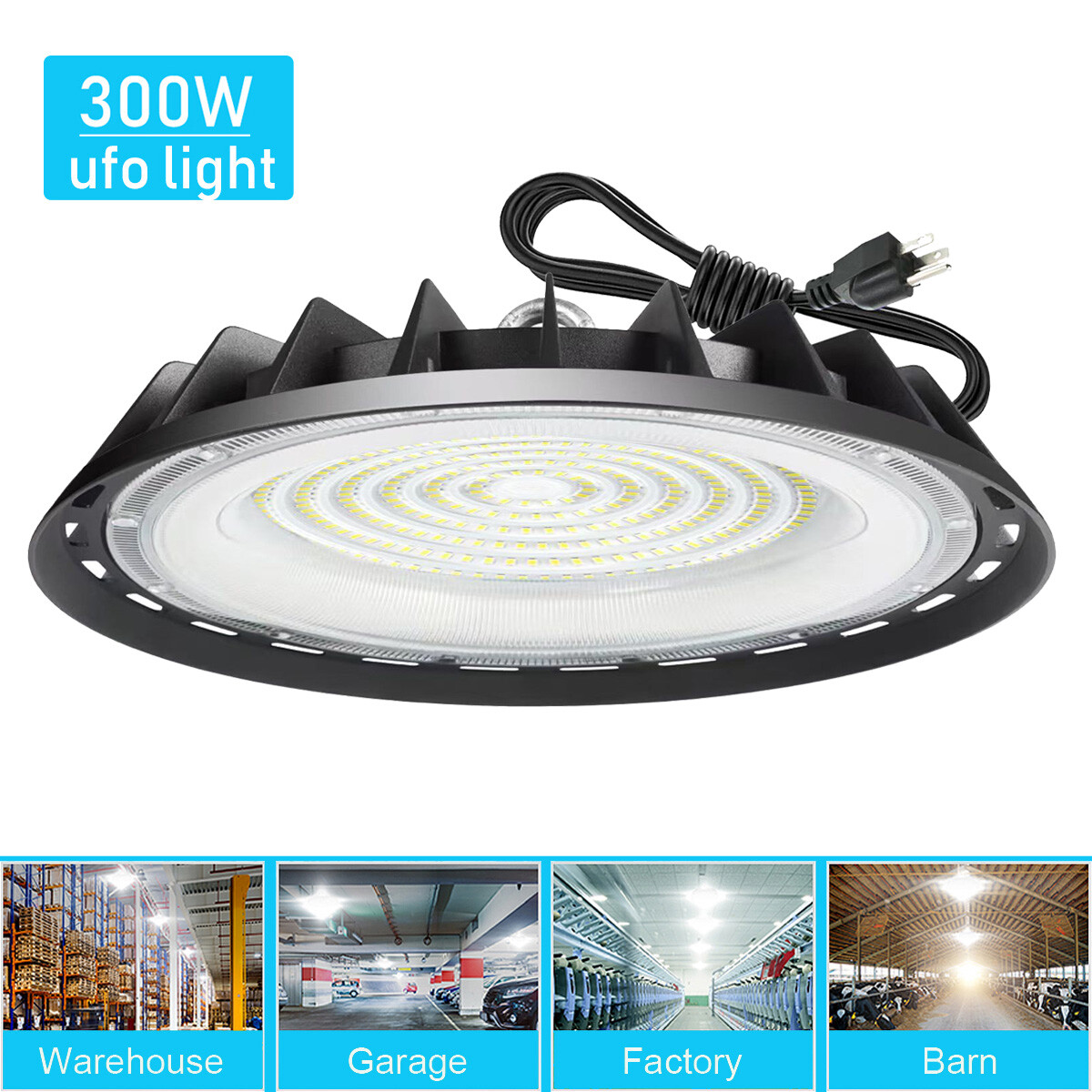 300W UFO Led High Bay Light Commercial Industrial Factory Warehouse Shop Light