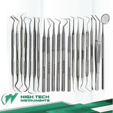 Professional Dental Oral Kit - Scaler Probe Pick SET Mirror STEEL- Dentist Tools picture