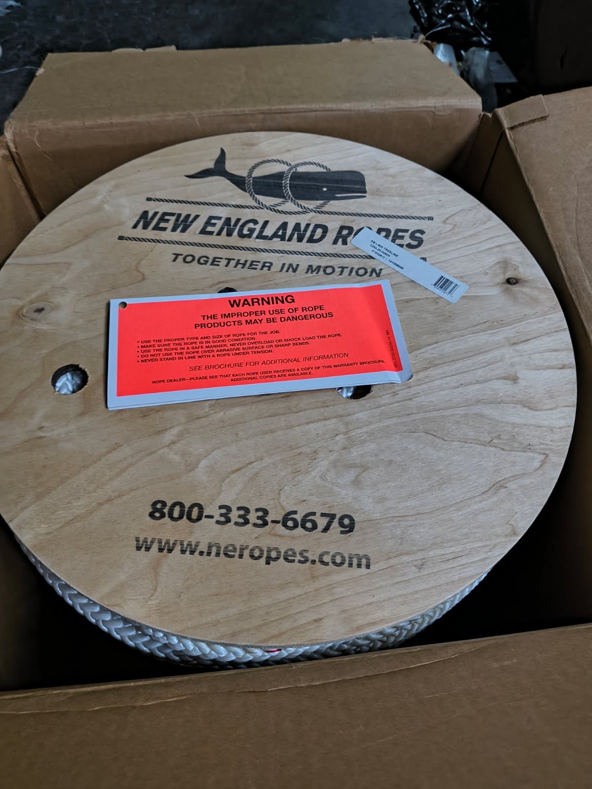 NEW ENGLAND TREELINE ELITE WHITE/DIAMOND GREEN RIGGING LINE 5/8