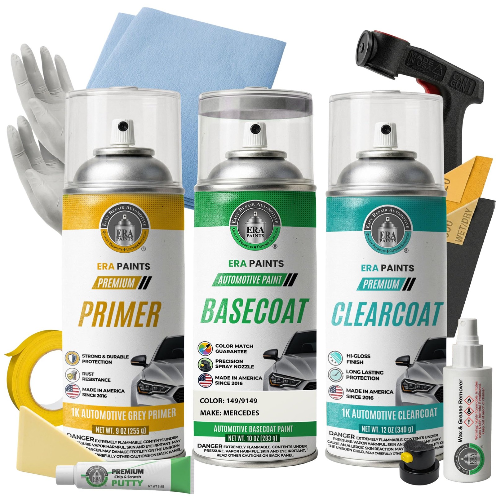 ERA Paints - 149/9149 - Polar White for MERCEDES-BENZ Exact OEM Color Match Auto