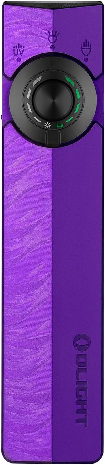 EDC Flat Flashlight Rechargeable Pocket Light Nebula Violet Cool White