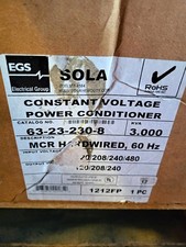 SOLA MCR Constant Voltage Power Conditioner 63-23-230-8 3000VA 60Hz picture