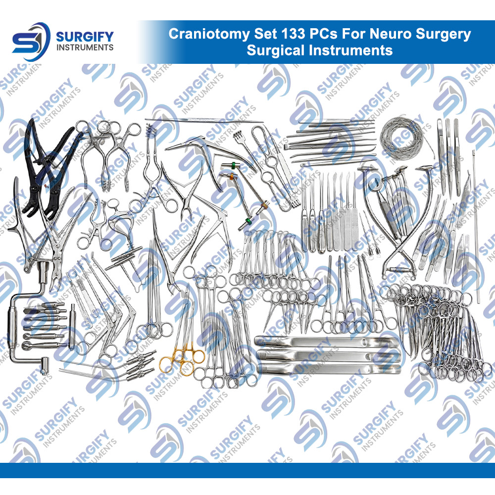 Craniotomy Set 133 PCs For Neuro Surgery Surgical Instruments