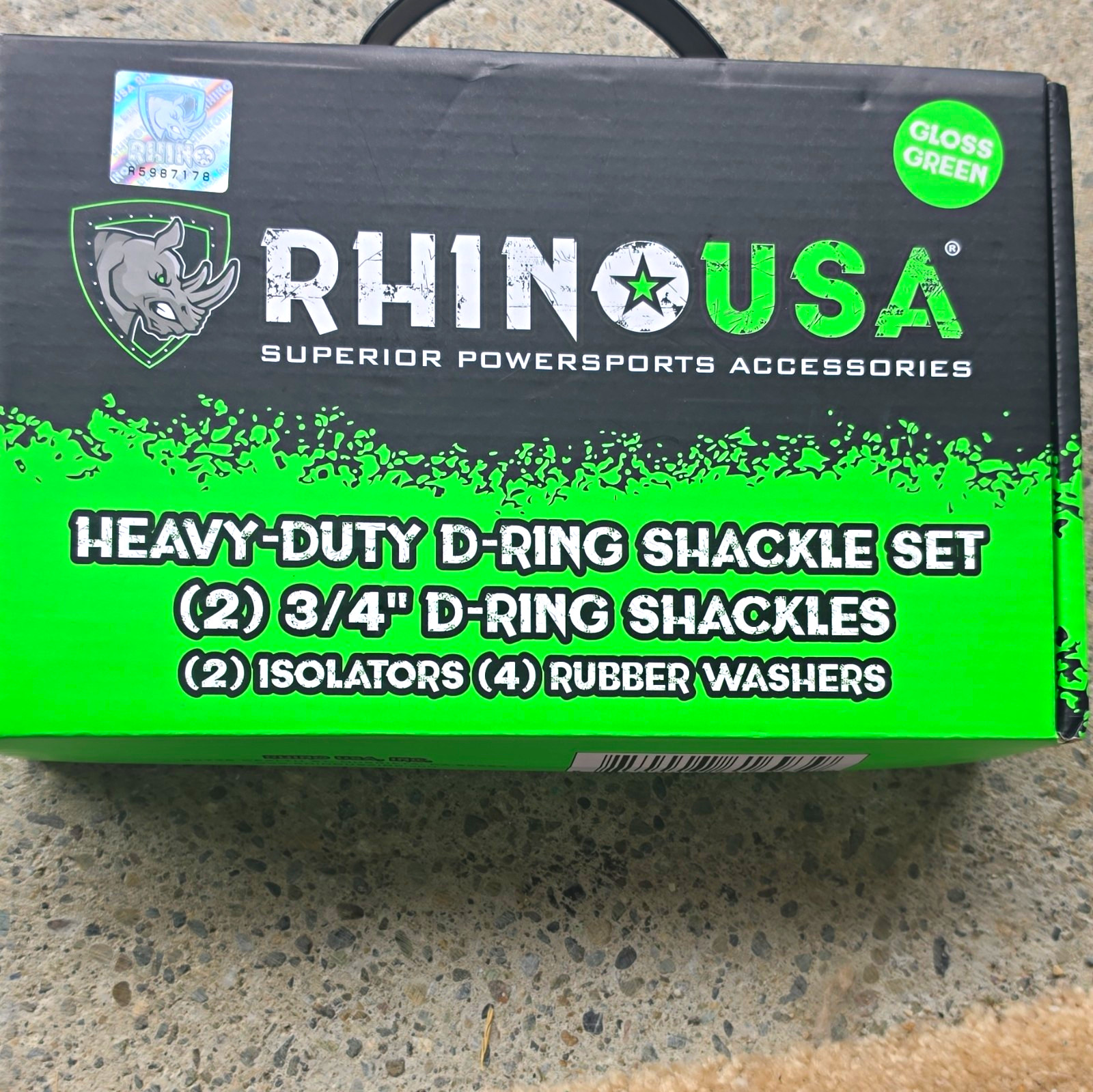 Rhino USA Heavy-Duty D-Ring Shackle Set 3/4