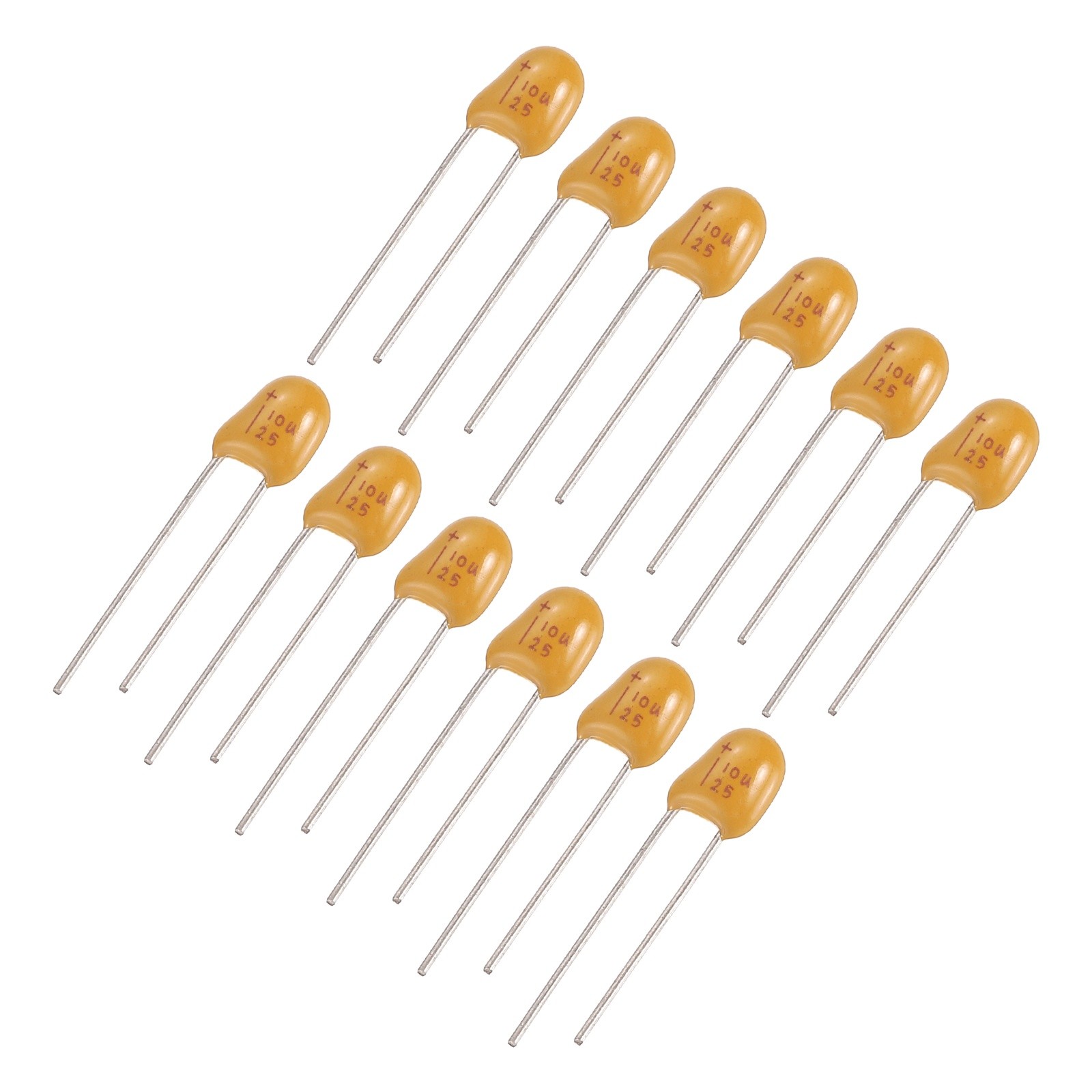 12 x Tantalum Capacitor 10uF 25V Radial Tantalum Capacitor for Circuit Pad