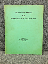 OEM Genuine Factory Euclid Model 4000 Hydraulic Control Instruction Manual picture