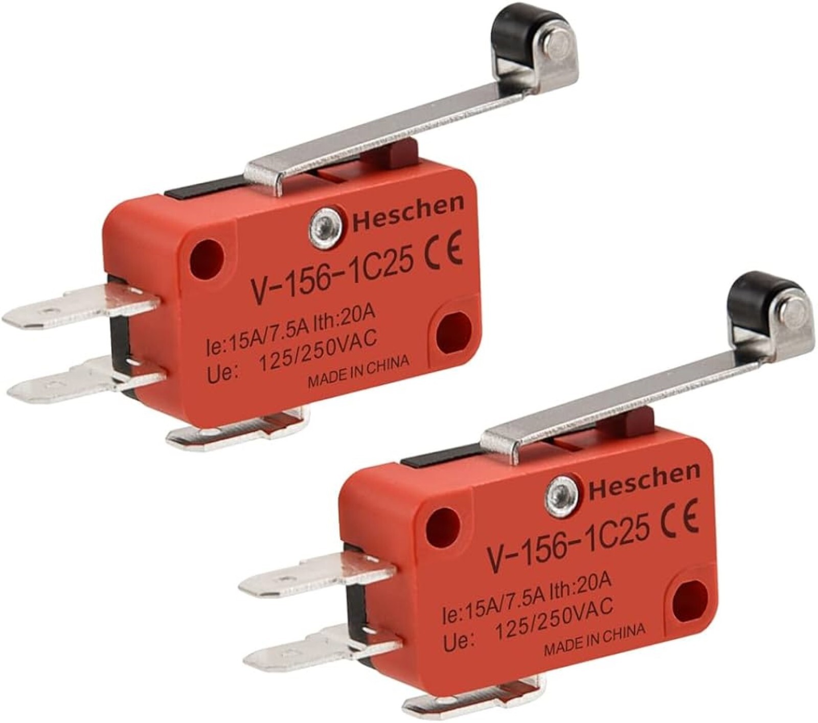 V-156-1C25 Micro Limit Switch Long Hinge Roller - 2 Pack V-156-1C25 Micro Limit Switch Long Hinge Roller - 2 Pack